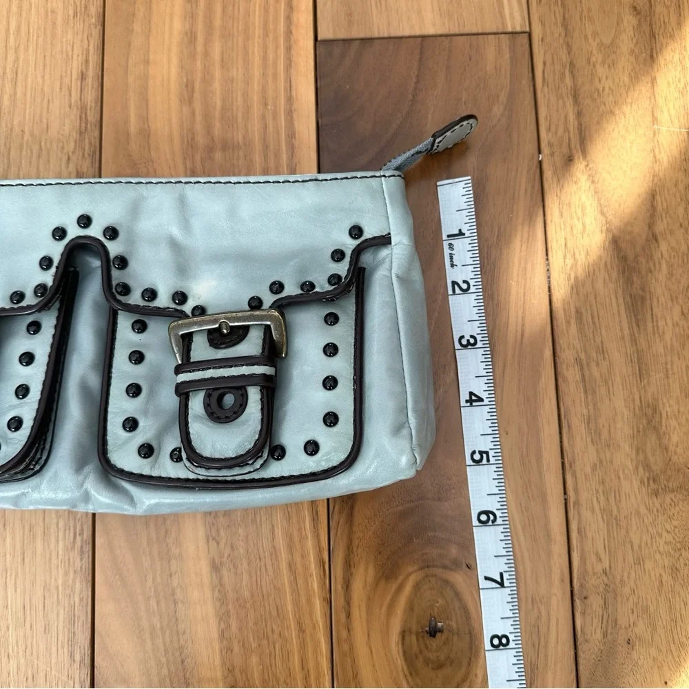 Kate Landry Leather Wristlet Clutch Bag